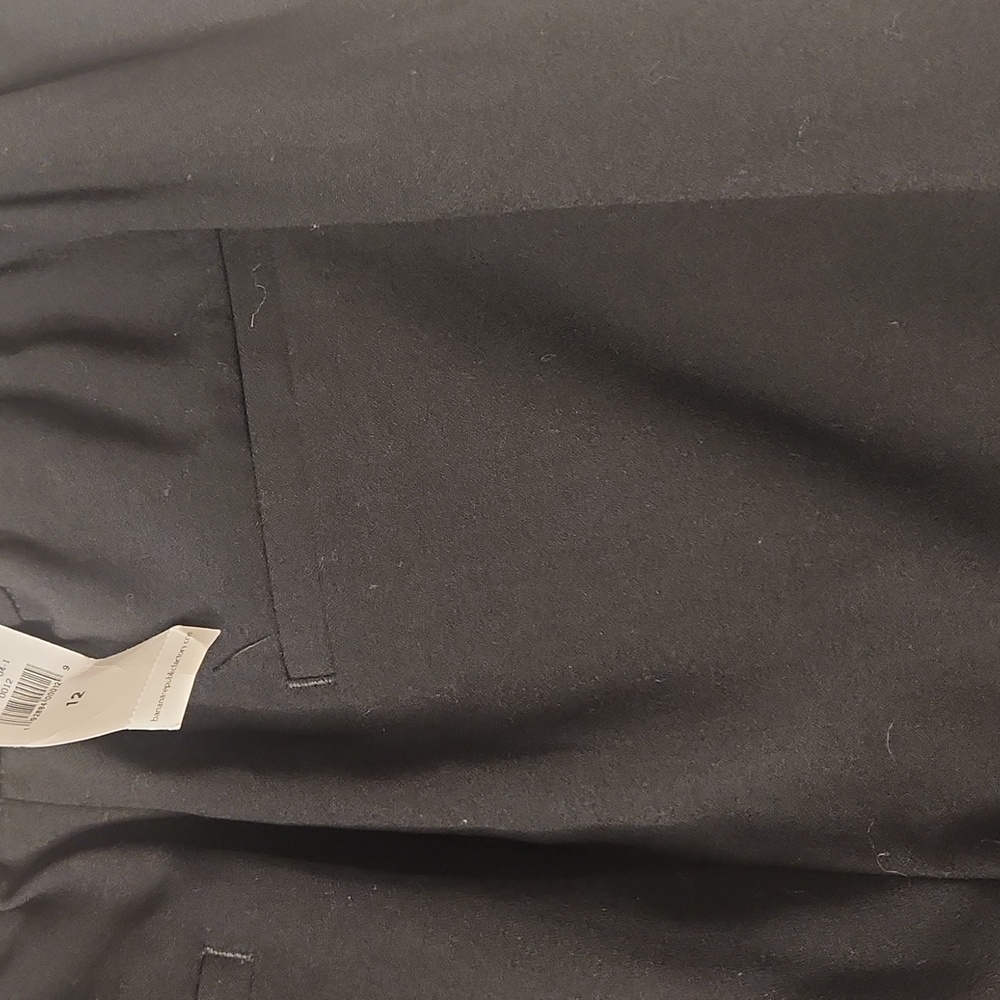 Banana Republic Timeless Staple black pull on flat front trouser pants.size 12 - Picture 6 of 11